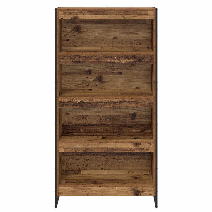 Bogskab 80 x 30 x 155 cm Konstrueret træ Gammelt træ