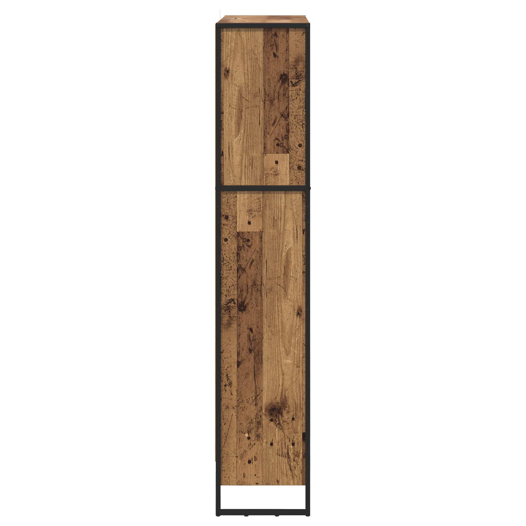 Bogskab 80 x 30 x 155 cm Konstrueret træ Gammelt træ