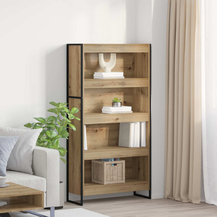 Bogskab 80 x 30 x 155 cm Konstrueret træ Artisan eg