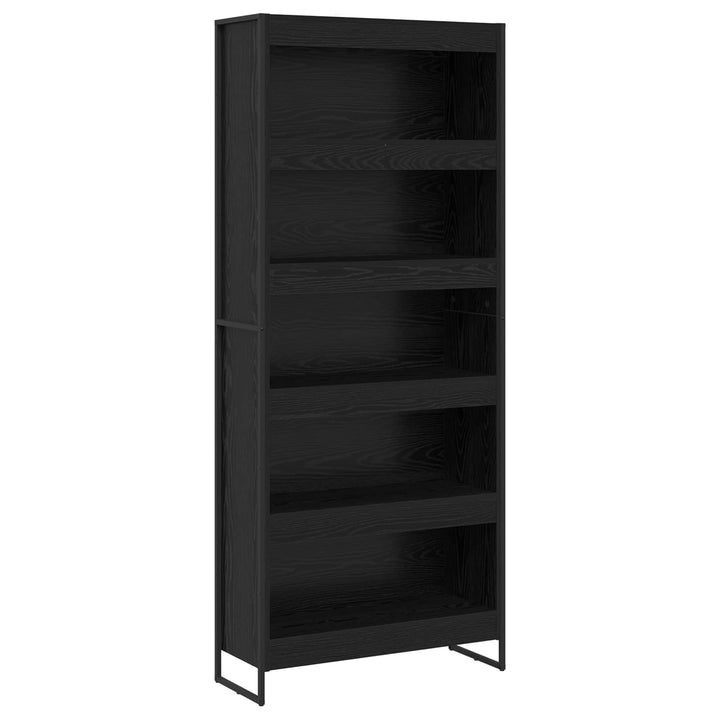 Bogskab 80 x 30 x 189,5 cm Konstrueret træ Sort eg
