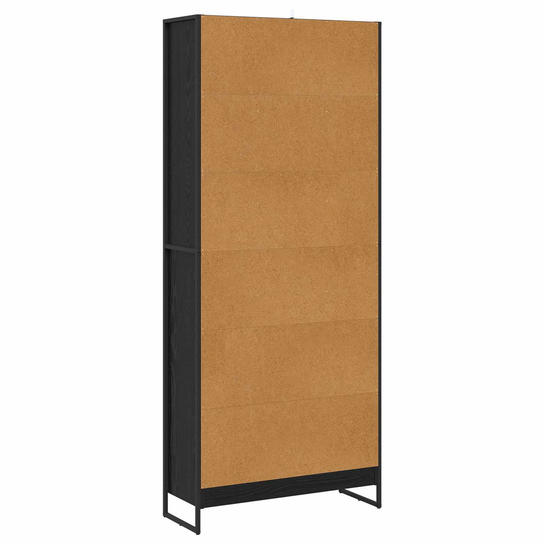 Bogskab 80 x 30 x 189,5 cm Konstrueret træ Sort eg