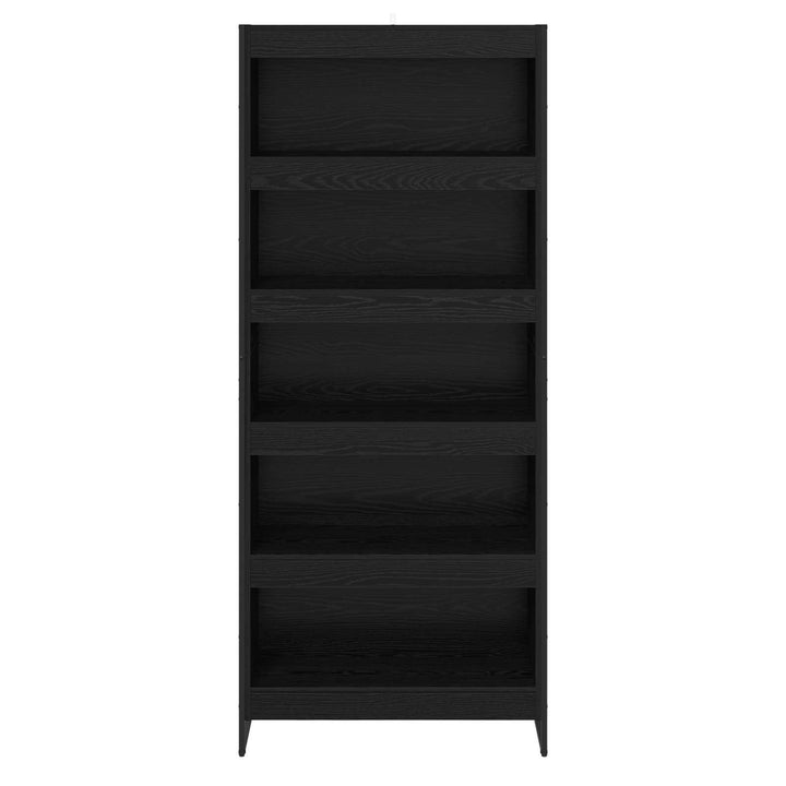Bogskab 80 x 30 x 189,5 cm Konstrueret træ Sort eg