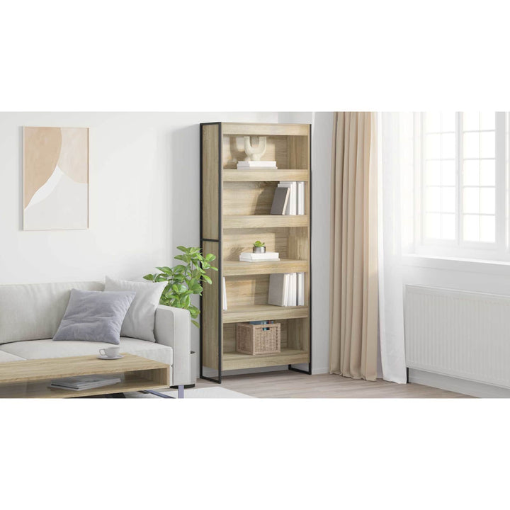 Bogskab 80 x 30 x 189,5 cm Konstrueret træ Sonoma