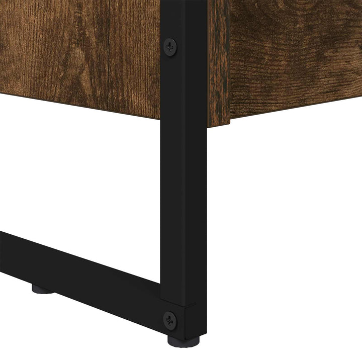Bogskab 80 x 30 x 189,5 cm Konstrueret træ Røget Eg