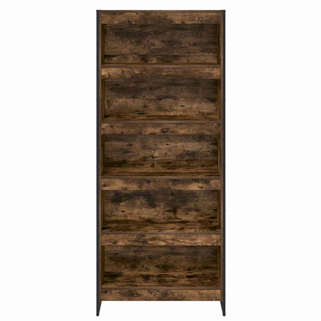 Bogskab 80 x 30 x 189,5 cm Konstrueret træ Røget Eg