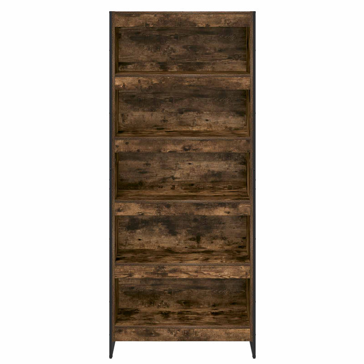 Bogskab 80 x 30 x 189,5 cm Konstrueret træ Røget Eg