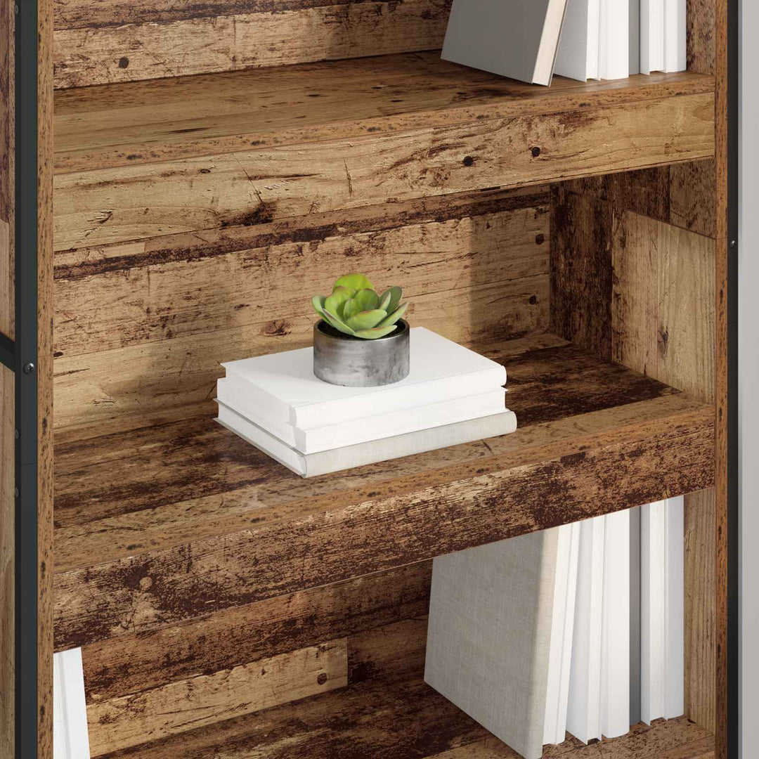 Bogskab 80 x 30 x 189,5 cm Konstrueret træ Gammelt træ