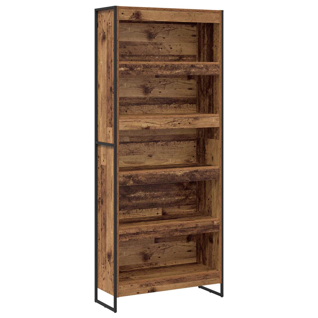 Bogskab 80 x 30 x 189,5 cm Konstrueret træ Gammelt træ