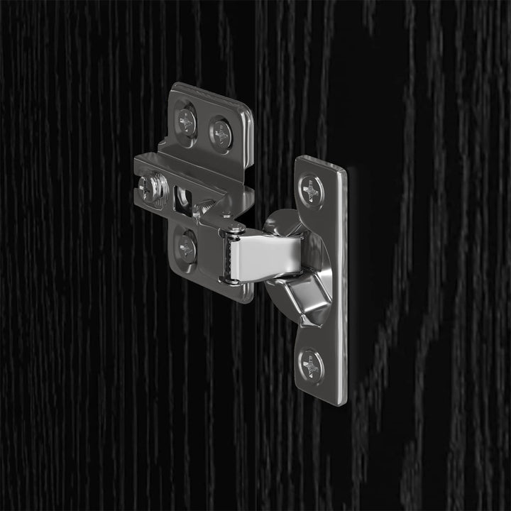 Warderobe 2 pcs Sort eg 50 x 50 x 200 cm Konstrueret træ