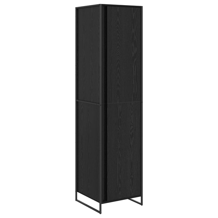 Warderobe med dør Sort eg 50 x 50 x 200 cm Konstrueret træ