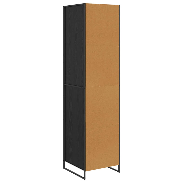 Warderobe med dør Sort eg 50 x 50 x 200 cm Konstrueret træ