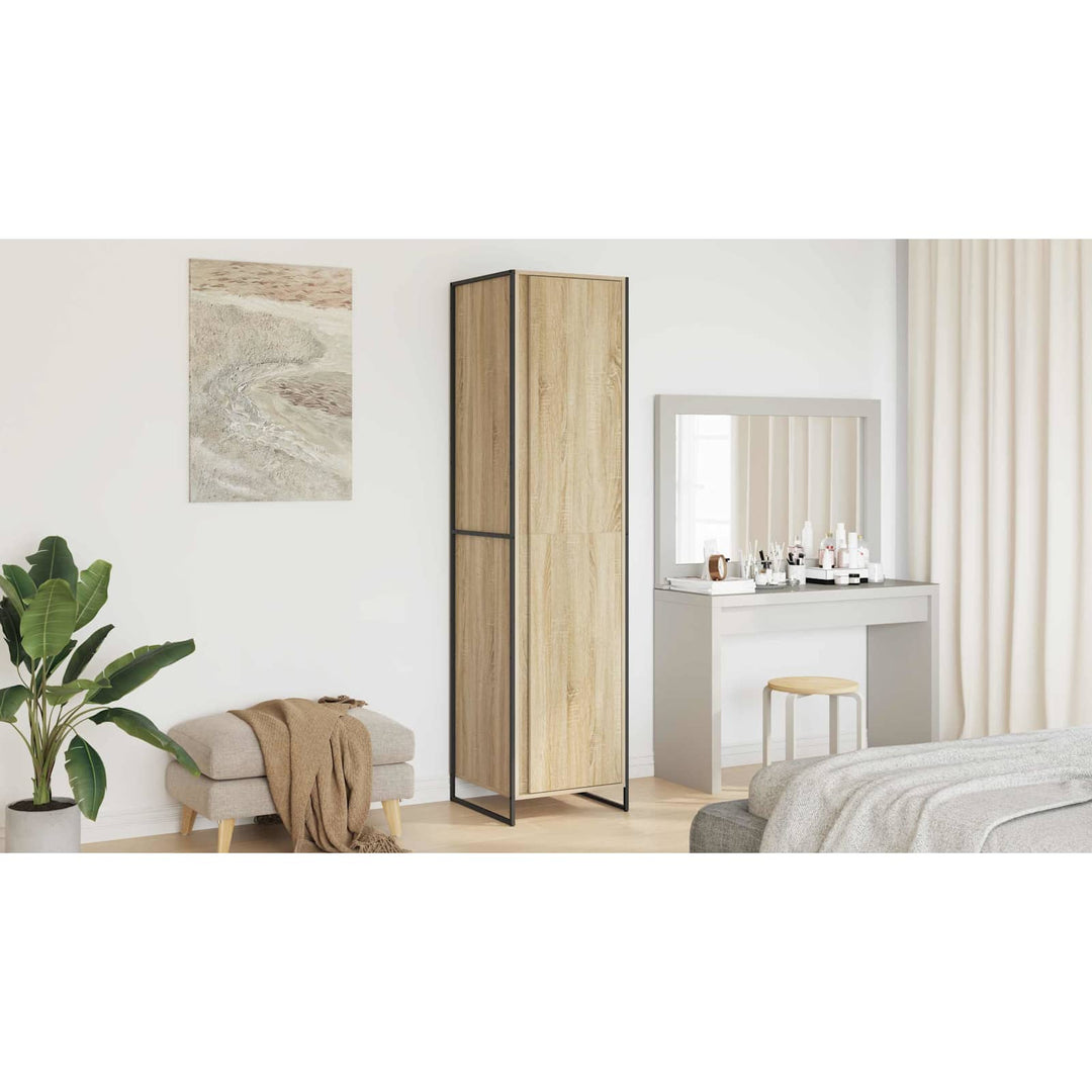 Warderobe med dør Sonoma 50 x 50 x 200 cm Konstrueret træ