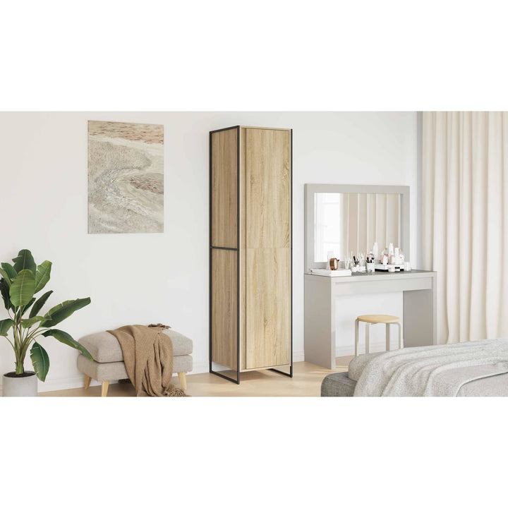 Warderobe med dør Sonoma 50 x 50 x 200 cm Konstrueret træ