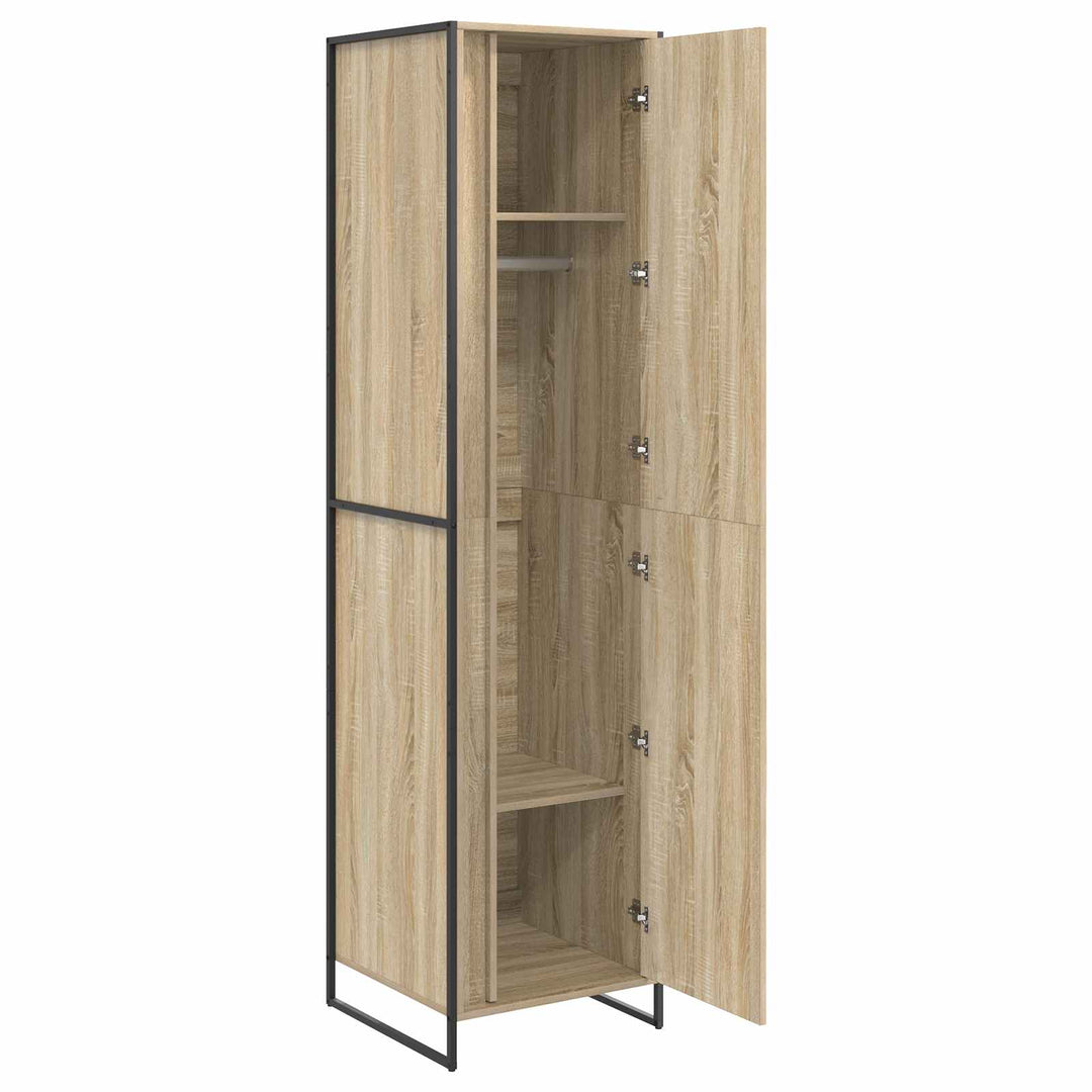 Warderobe med dør Sonoma 50 x 50 x 200 cm Konstrueret træ