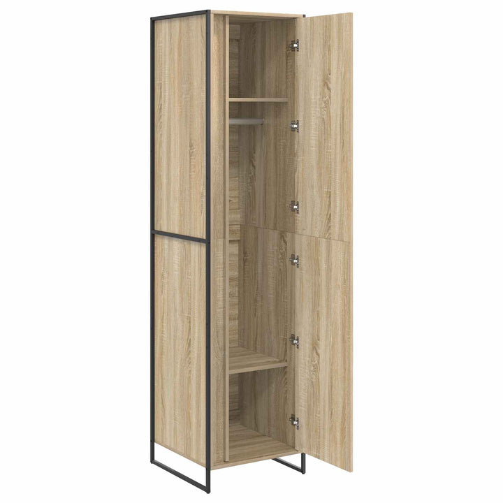 Warderobe med dør Sonoma 50 x 50 x 200 cm Konstrueret træ