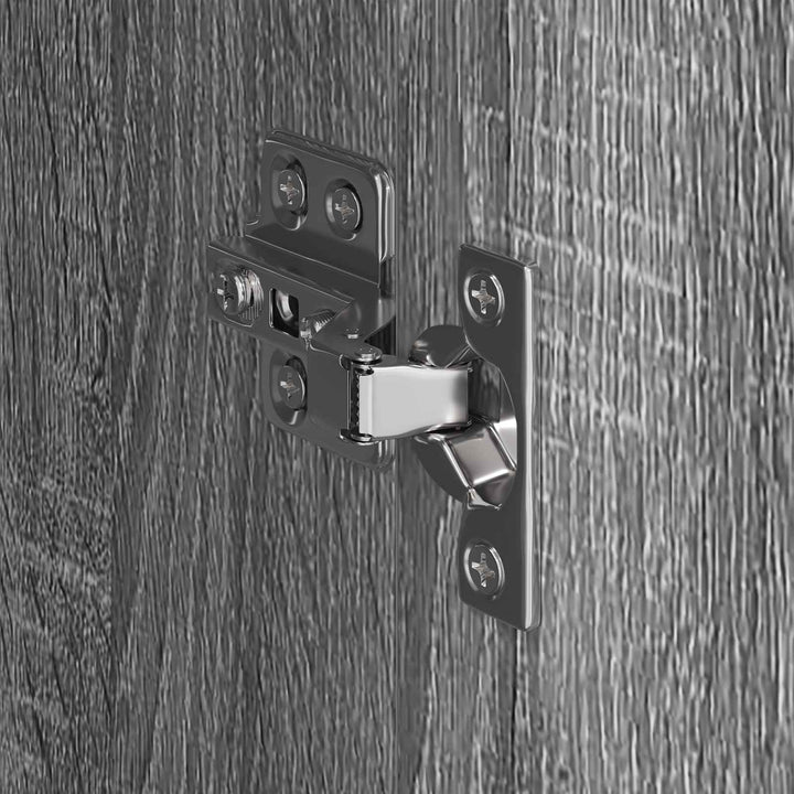 Warderobe 2 pcs Grå Sonoma 50 x 50 x 200 cm Konstrueret træ