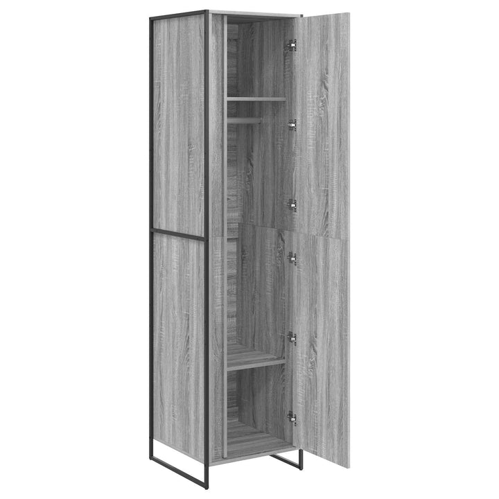 Warderobe med dør Grå Sonoma 50 x 50 x 200 cm Konstrueret træ