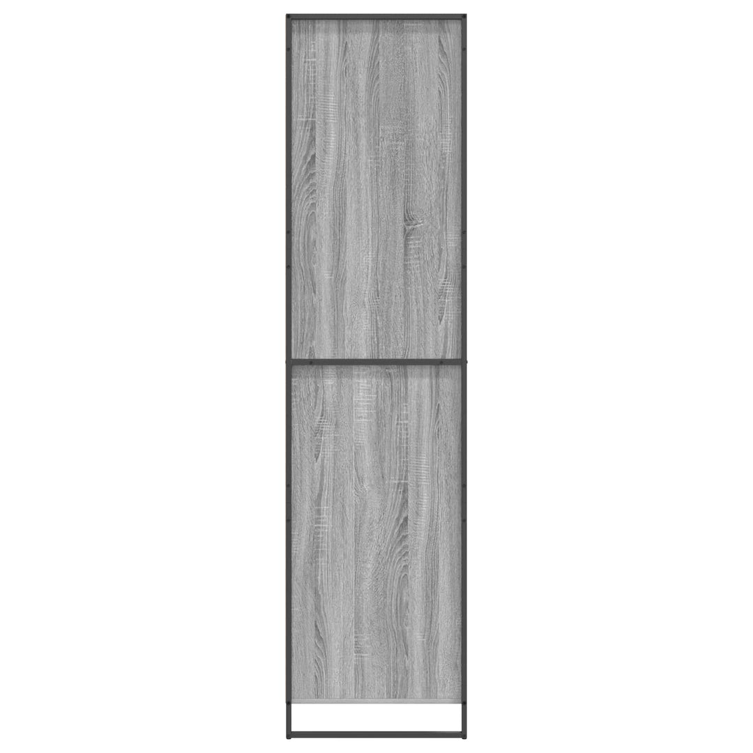 Warderobe med dør Grå Sonoma 50 x 50 x 200 cm Konstrueret træ