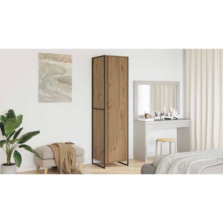 Warderobe med dør Artisan eg 50 x 50 x 200 cm Konstrueret træ