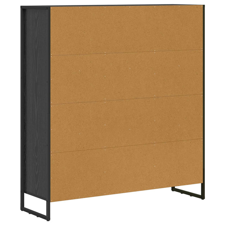 Bogskab 99,5 x 30 x 108 cm Konstrueret træ Sort eg