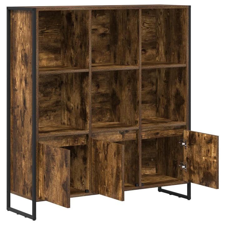 Bogskab 99,5 x 30 x 108 cm Konstrueret træ Røget Eg