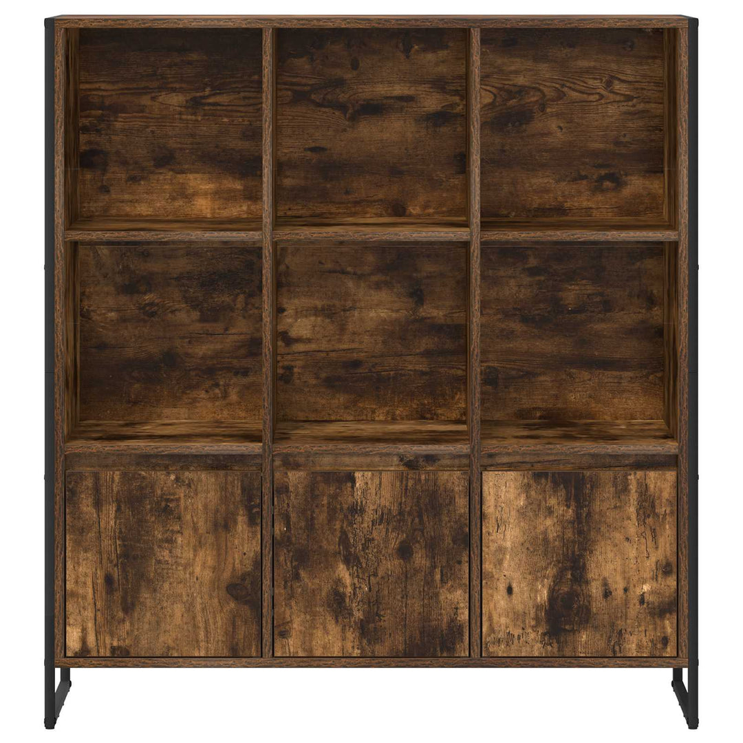 Bogskab 99,5 x 30 x 108 cm Konstrueret træ Røget Eg
