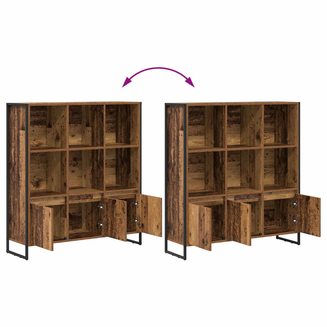 Bogskab 99,5 x 30 x 108 cm Konstrueret træ Gammelt træ