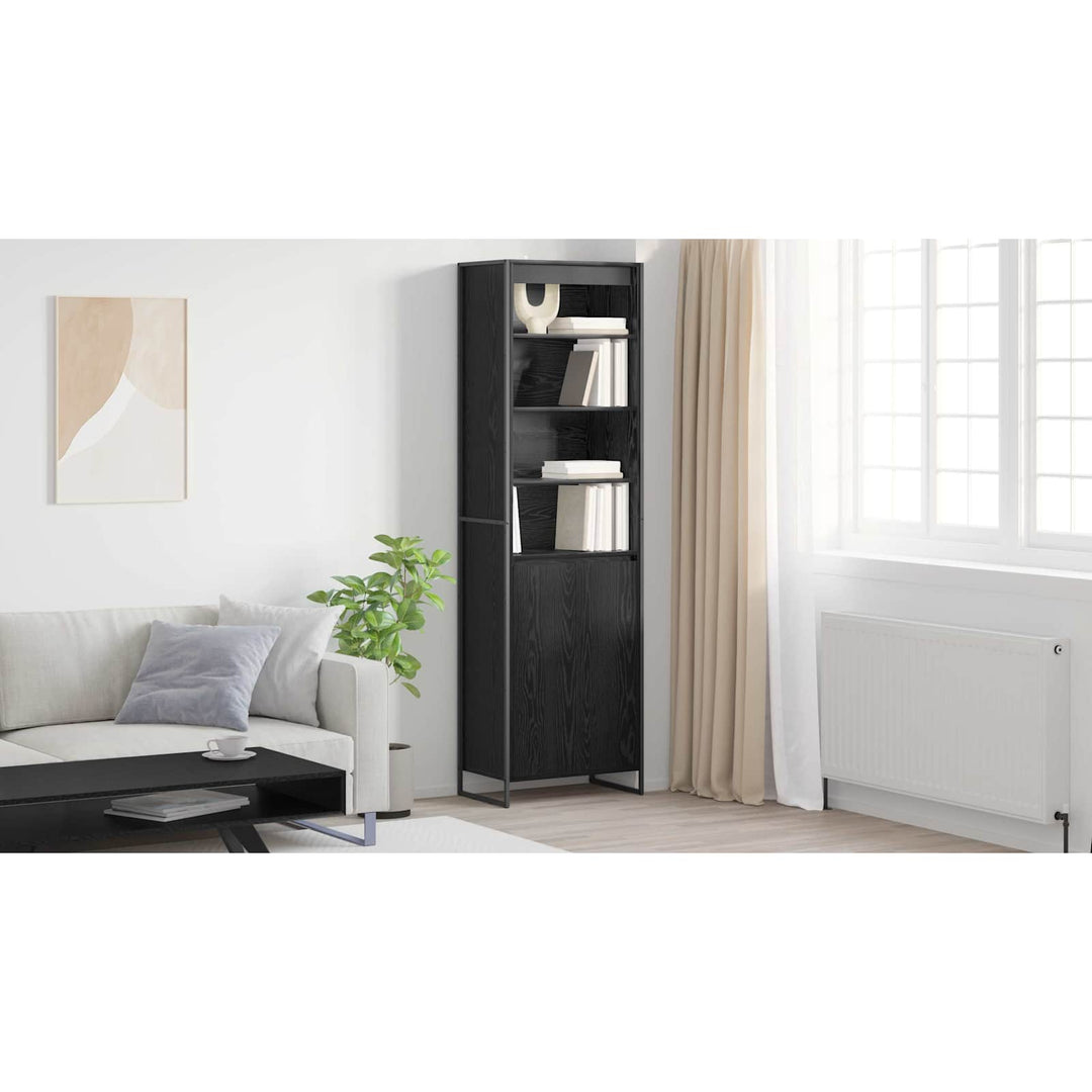 Høje Skabe Sort eg 60 x 36 x 200 cm Konstrueret træ