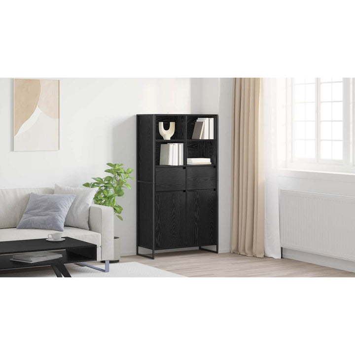 Sideboard Sort eg 81 x 36 x 150.5 cm Konstrueret træ