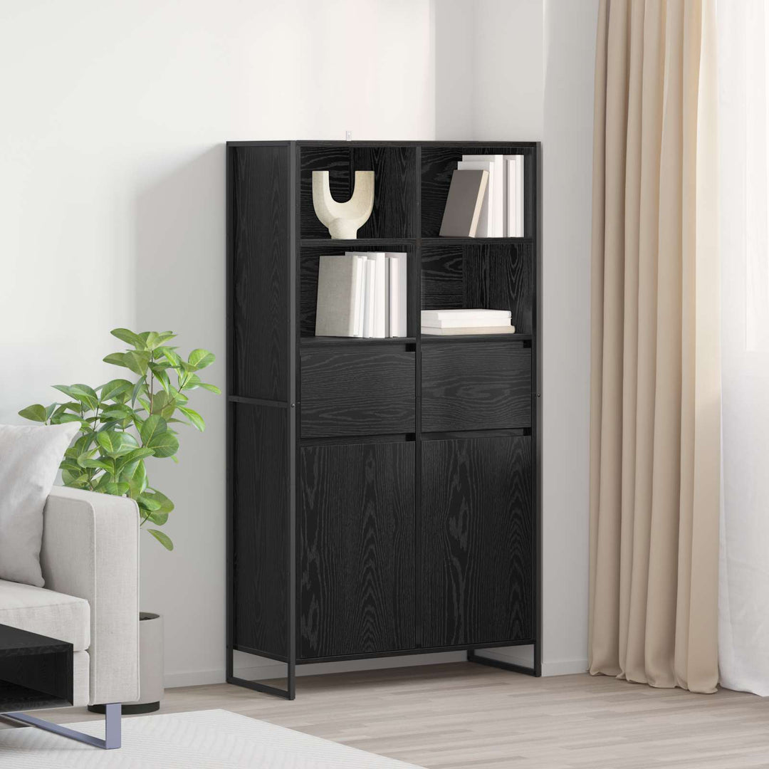 Sideboard Sort eg 81 x 36 x 150.5 cm Konstrueret træ
