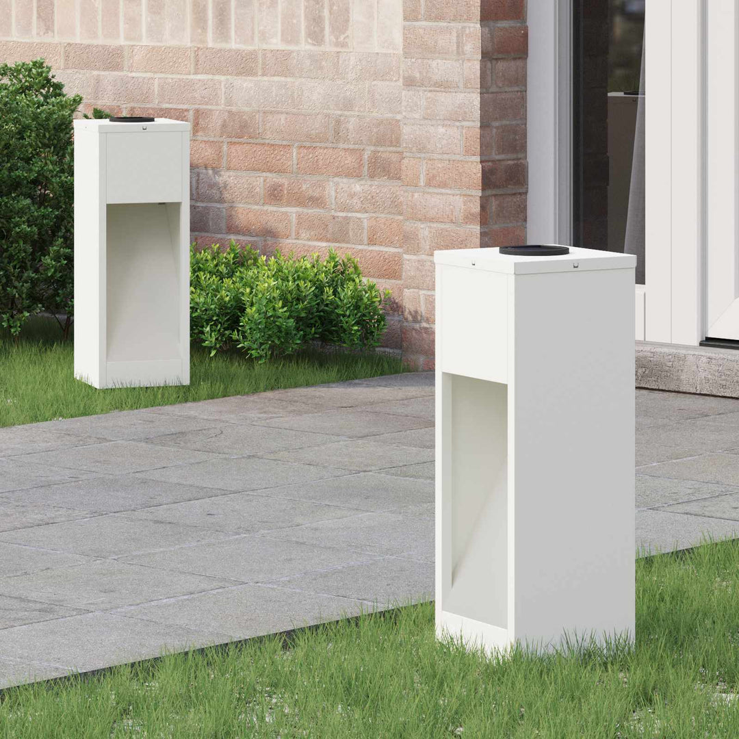 Solar Led Sti Lys 2 pcs Hvid Koldvalset Stål