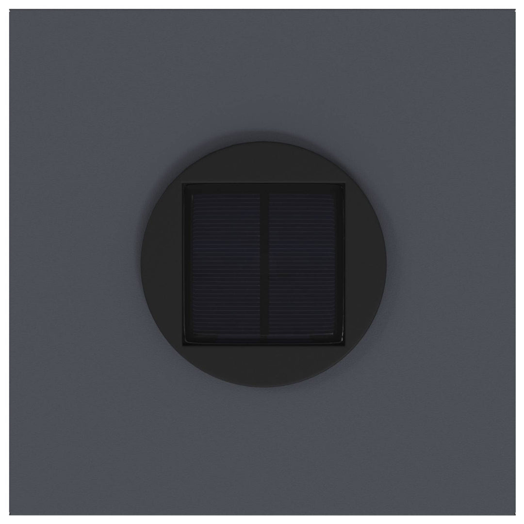 Solar Led Sti Lys 2 pcs Antracit Koldvalset Stål