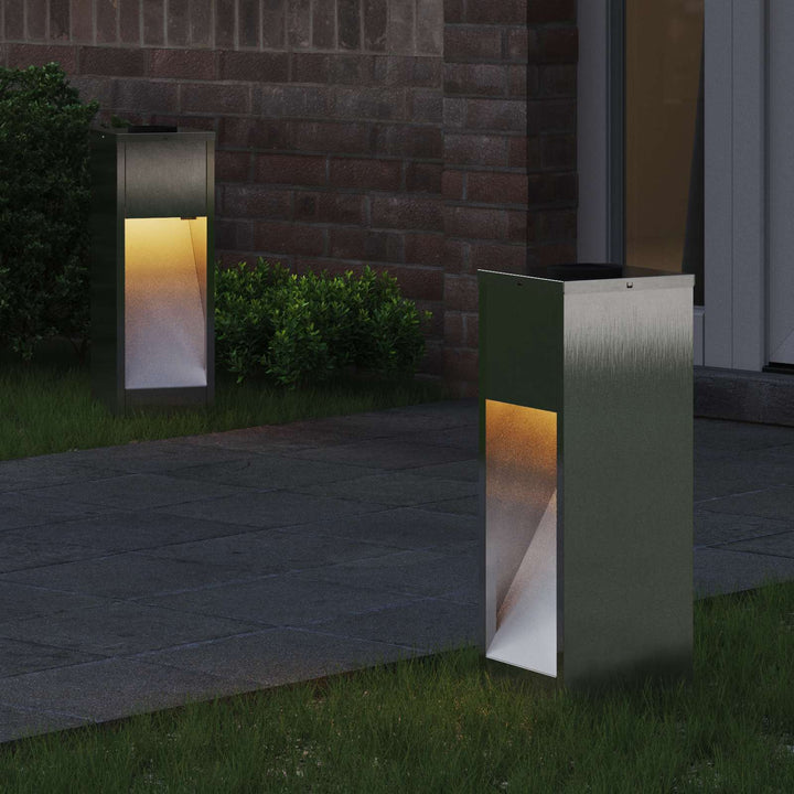 Solar Led Sti Lys 2 stk. Varm hvid 18 x 18 x 50 cm