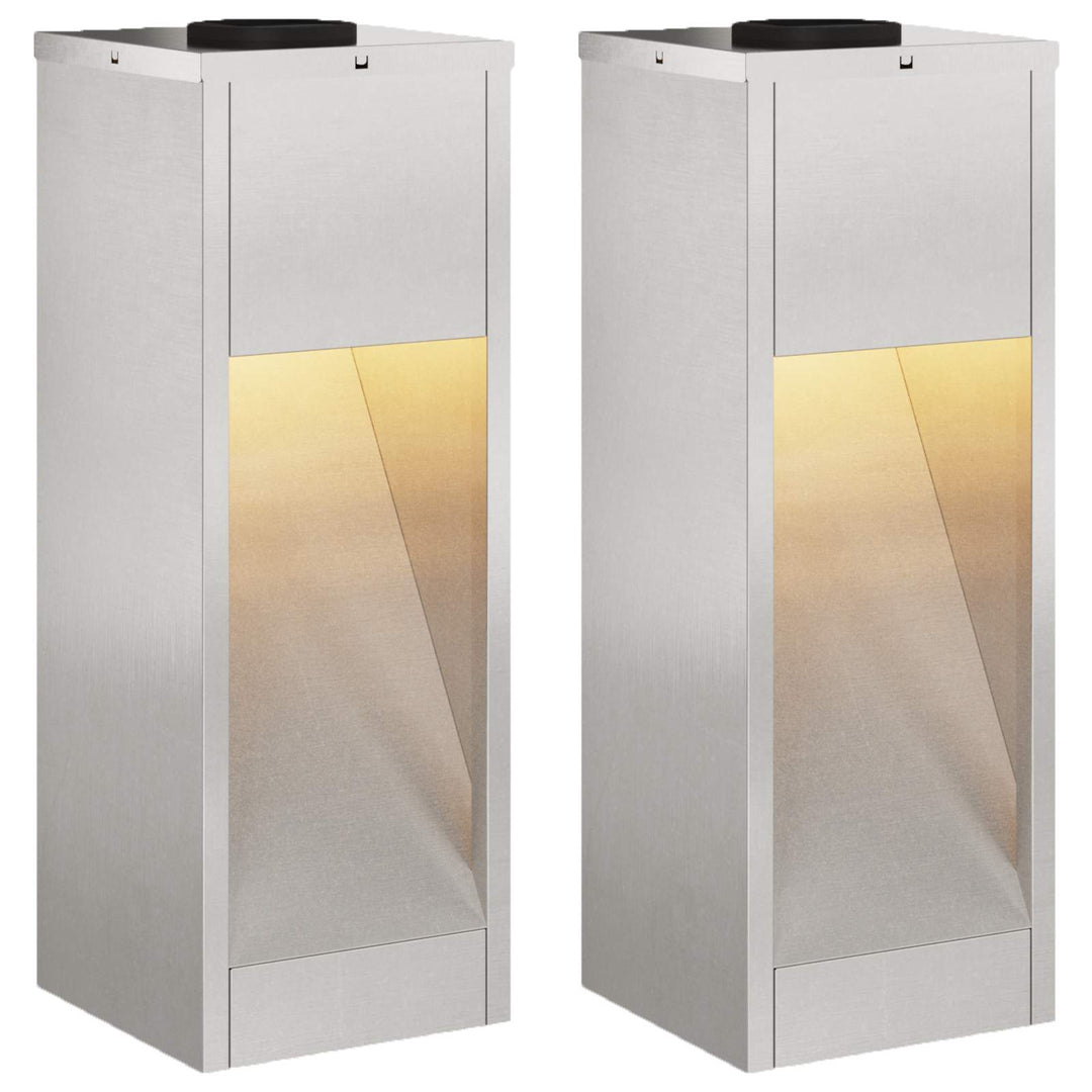 Solar Led Sti Lys 2 stk. Varm hvid 18 x 18 x 50 cm