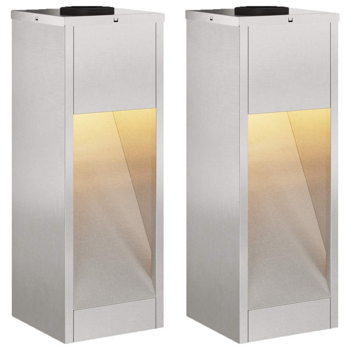 Solar Led Sti Lys 2 stk. Varm hvid 18 x 18 x 50 cm