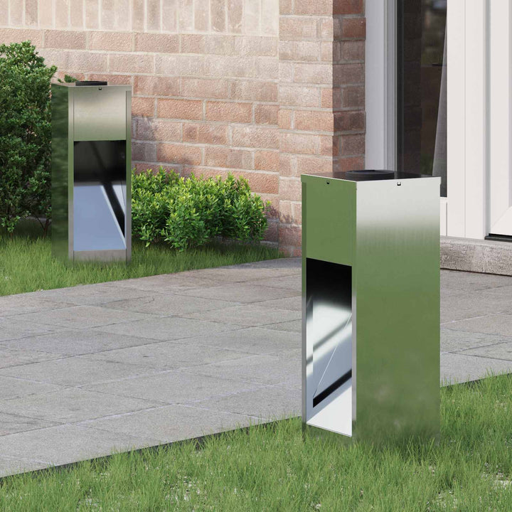 Solar Led Sti Lys med batteridrevne lys 2 pcs Sølv Galvaniseret