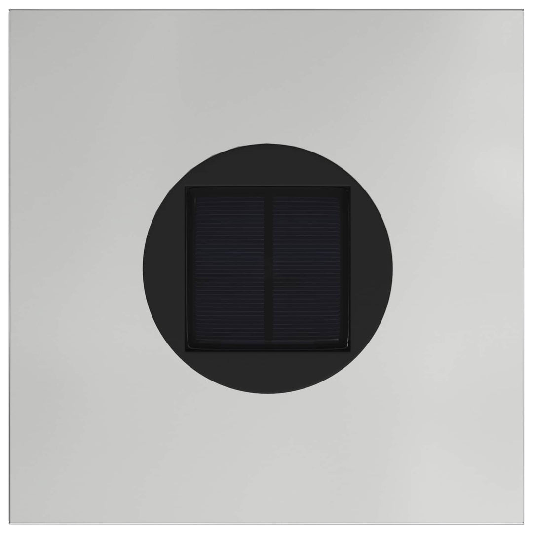 Solar Led Sti Lys med batteridrevne lys 2 pcs Sølv Galvaniseret