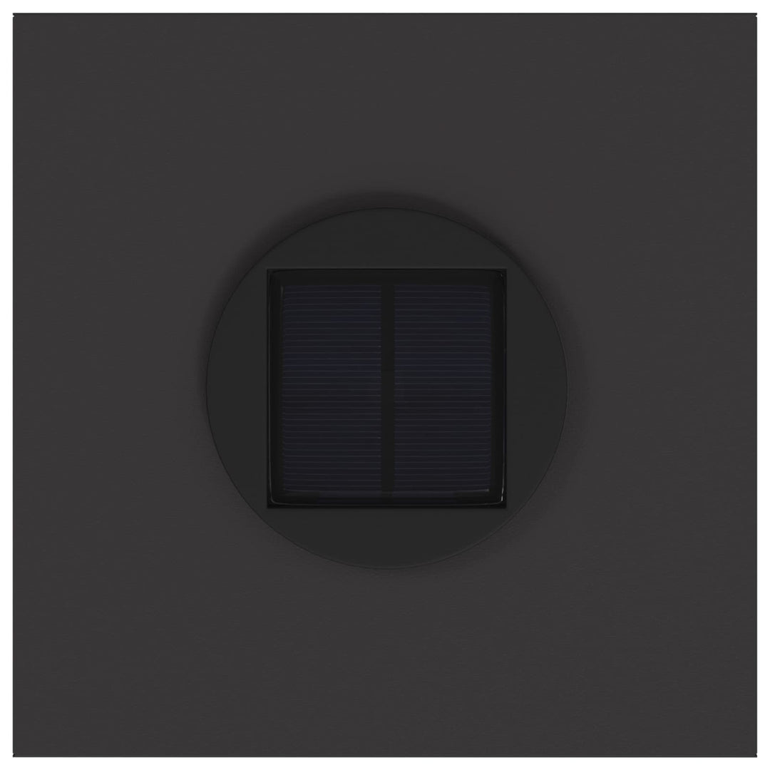 Solar Led Sti Lys 2 pcs Sort Koldvalset Stål