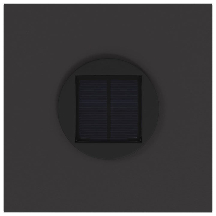 Solar Led Sti Lys 2 pcs Sort Koldvalset Stål