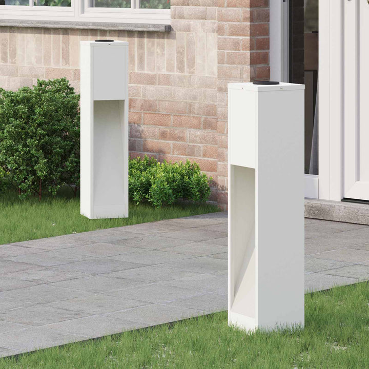 Solar Led Sti Lys 2 pcs Hvid Koldvalset Stål