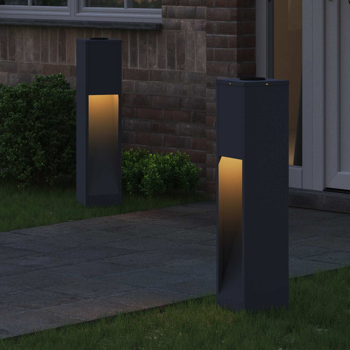 Solar Led Sti Lys 2 pcs Varm hvid 18 x 18 x 80 cm