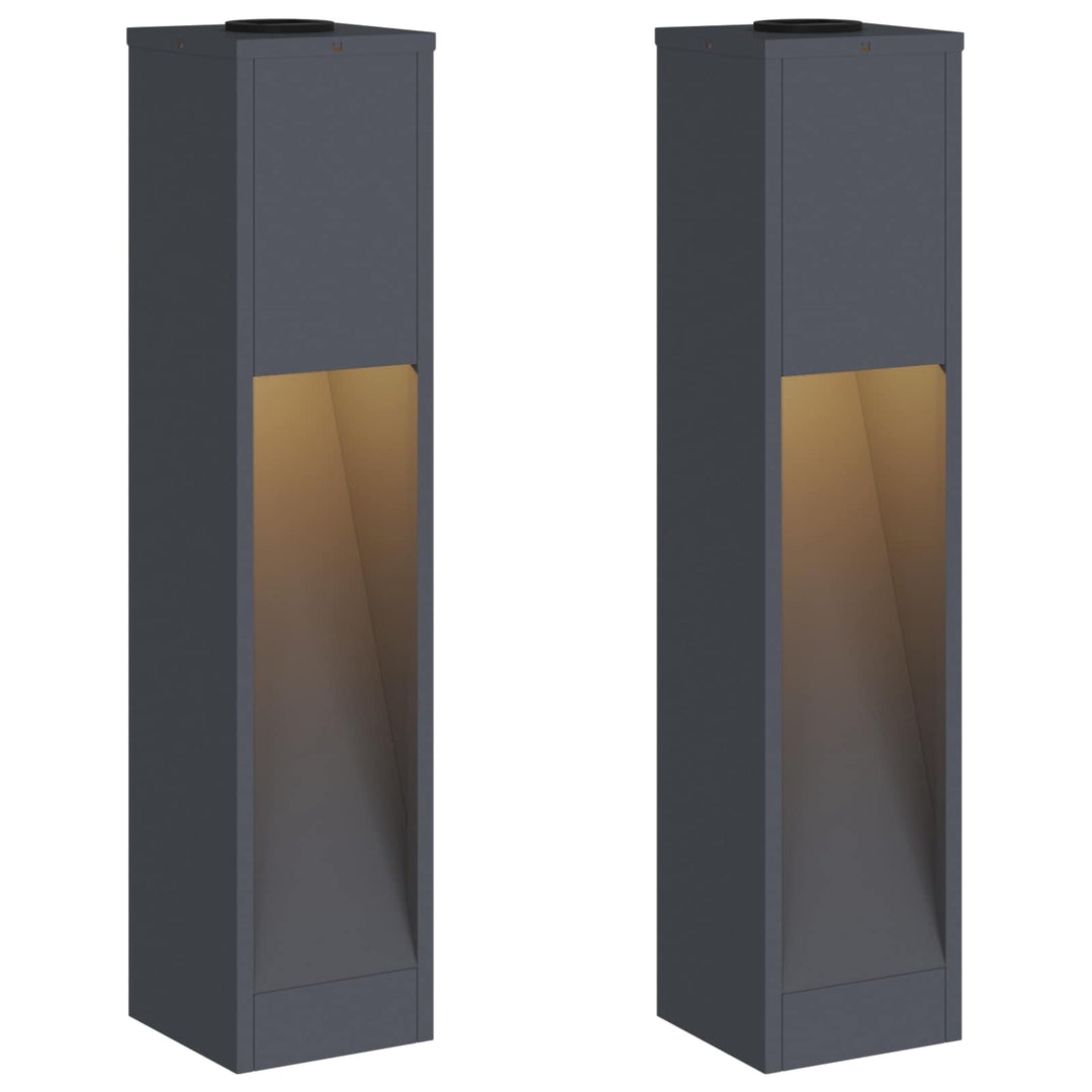 Solar Led Sti Lys 2 pcs Varm hvid 18 x 18 x 80 cm