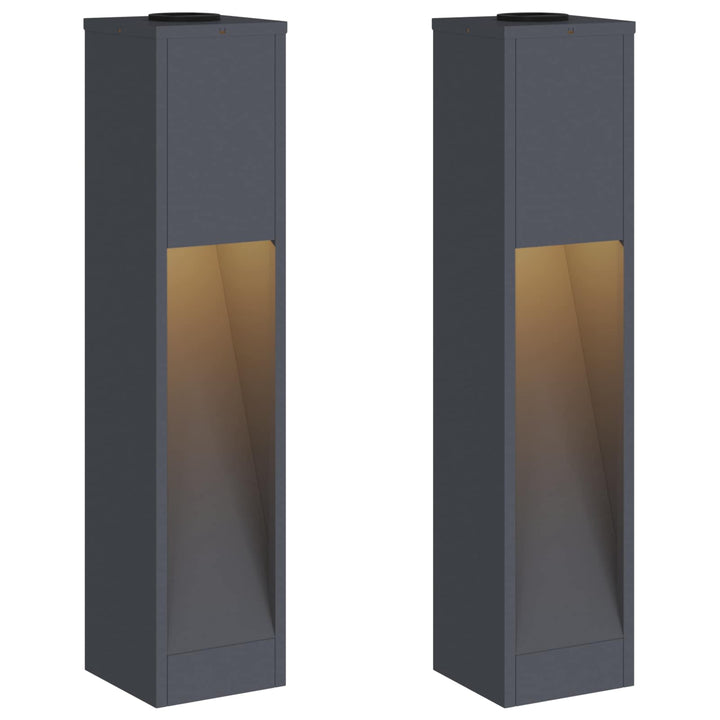 Solar Led Sti Lys 2 pcs Varm hvid 18 x 18 x 80 cm
