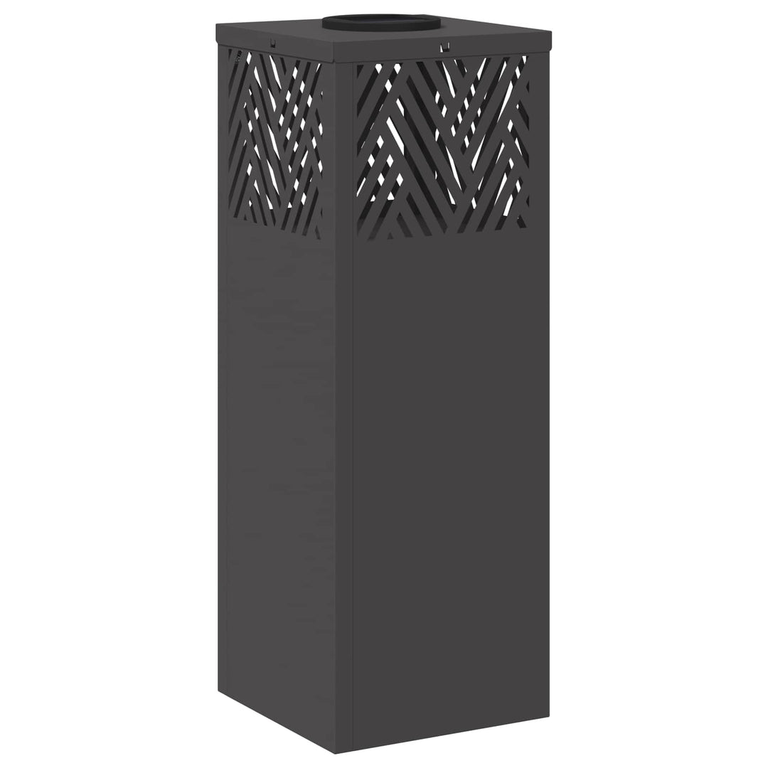 Solar LED sti lys 2 pcs Sort Koldvalset Stål