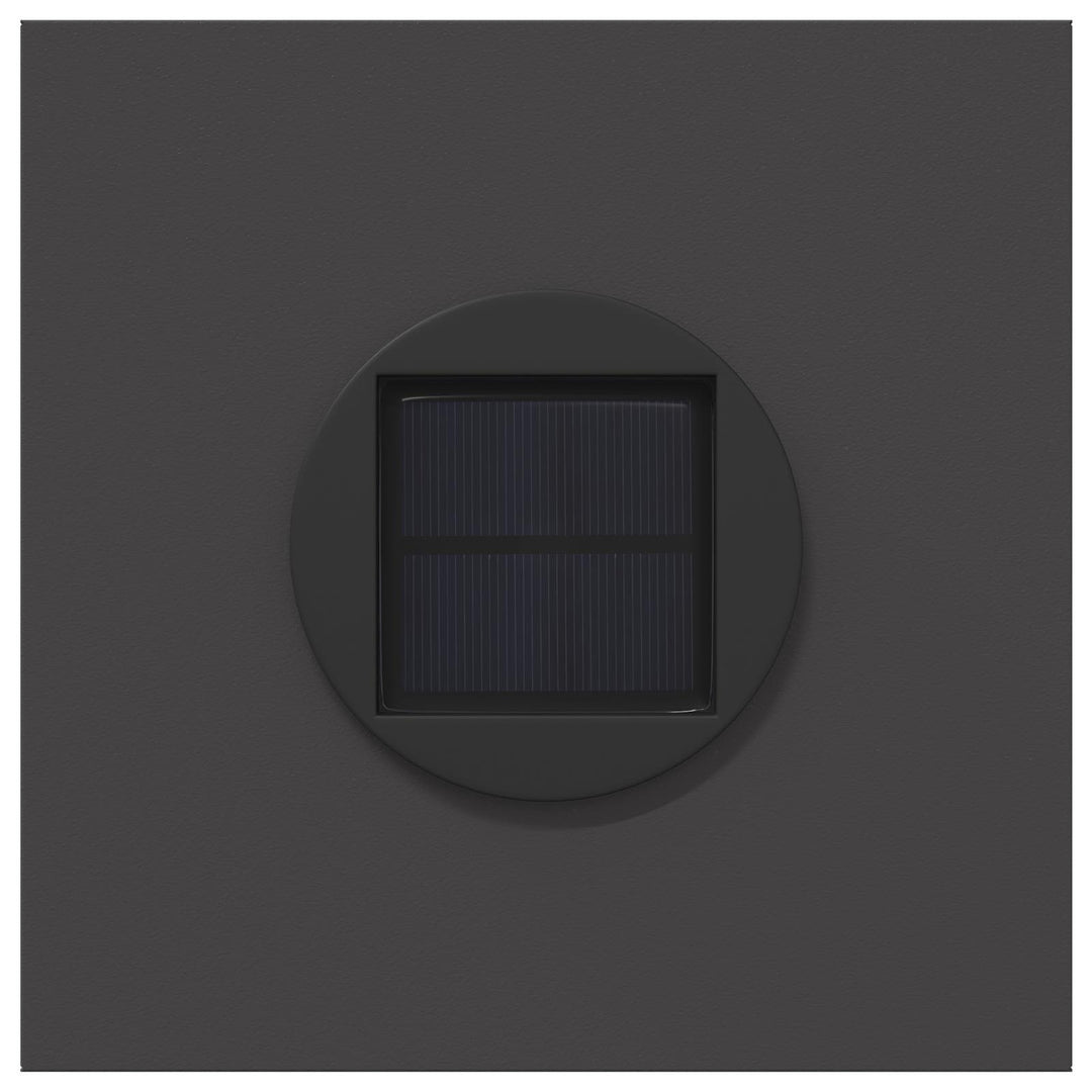 Solar LED sti lys 2 pcs Sort Koldvalset Stål