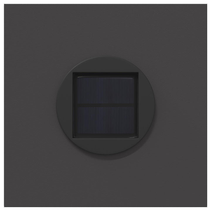 Solar LED sti lys 2 pcs Sort Koldvalset Stål