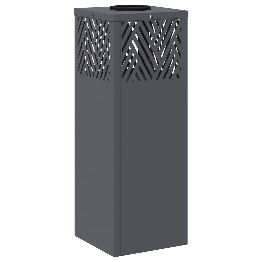 Solar LED sti lys 2 pcs Antracit Koldvalset Stål