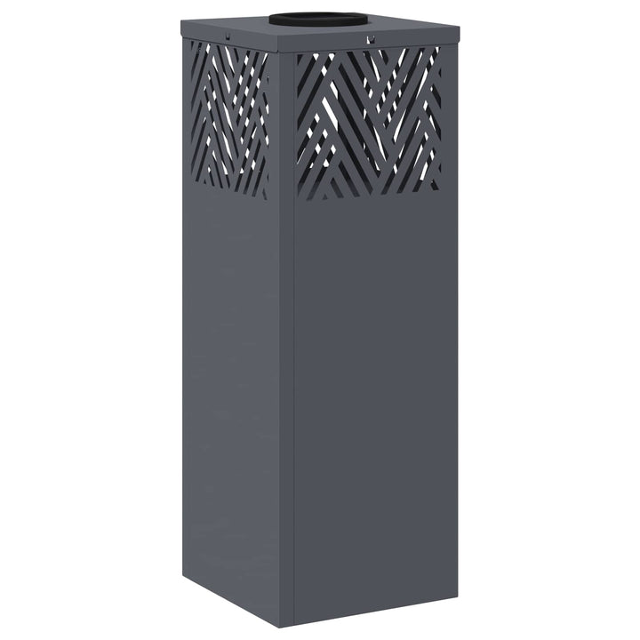 Solar LED sti lys 2 pcs Antracit Koldvalset Stål
