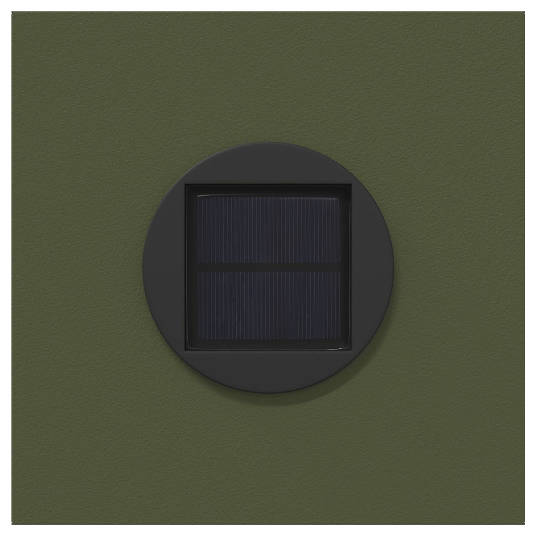 Solar LED sti lys 2 pcs Oliven grøn Koldvalset Stål