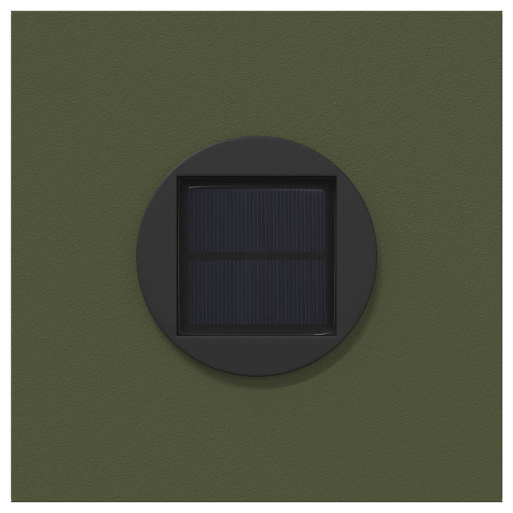 Solar LED sti lys 2 pcs Oliven grøn Koldvalset Stål
